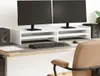 vidaXL Stojan na monitor biely 100x24x16 cm Materiál na Náhľad obrázku produktu 2
