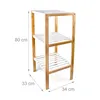 Relaxdays Regal mit 3 Fächern, HxBxT:80x33x34cm, Bambus, Produktbild-Vorschau 4