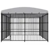 vidaXL Outdoor-Hundezwinger mit Überdachung 300x300x210 cm Produktbild-Vorschau 2