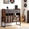 Stolik pod gramofon COSTWAY, regał na płyty winylowe z Podgląd zdjęcia produktu 2