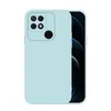 A light blue phone case is shown on a white background, with a portion of a dark smartphone visible inside the case. Produktbild-Vorschau