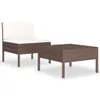 vidaXL 2-tlg. Garten-Lounge-Set mit Auflagen Poly Rattan Produktbild-Vorschau 1