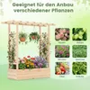 COSTWAY Květináč, truhlík s mřížkou, oporou pro popínavé Náhled obrázku produktu 6