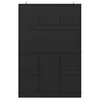 A black, multi-compartment cabinet. Anteprima dell’immagine prodotto