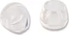 Two clear plastic protective caps shown from different angles on a white background. Produktbild-Vorschau