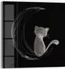 DEQORI Glasbild Echtglas 30x30 cm 'Die Katze und der Mond' Produktbild-Vorschau 1