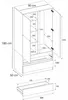 STIV Möbel | Kleiderschrank Kaschmir 90x50x180 cm | 2 Türen Produktbild-Vorschau 7