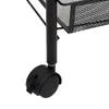 The Living Store Küchenwagen 3 Etagen Schwarz 46x26x64 cm Produktbild-Vorschau 6