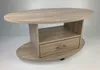 Couchtisch Wohnzimmertisch Oval Landhaus Sonoma Eiche hell Produktbild-Vorschau 1
