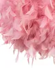BELIANI Hängeleuchte Rosa echte Federn runder Schirm Produktbild-Vorschau 4
