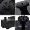 A collage of four close-up images showing different parts of a solar-powered fountain pump. Produktbild-Vorschau