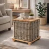 Kobolo Beistelltisch Tisch mit Stauraum 45x45x49,50 cm Produktbild-Vorschau 3