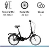 Zündapp ZF40 20 Zoll Klapprad Klappfahrrad Faltrad StVZO Produktbild-Vorschau 3