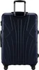 A dark blue suitcase shown from the back with its handle extended. Produktbild-Vorschau