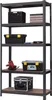 A metal shelving unit with various items stored on its shelves. Podgląd zdjęcia produktu