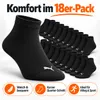 PUMA Uni Quarters Socken Sportsocken 18 Paar -Black, 43-46 Produktbild-Vorschau 3