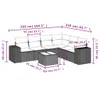 Design 7-tlg. Garten-Sofagarnitur mit Kissen Beige Poly Produktbild-Vorschau 8