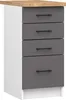 Armadio da Cucina OLIWIA S40 SZ4 Bianco/Grafite con 4 Anteprima dell’immagine prodotto 1