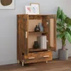 vidaXL Highboard smoke oak 70x31x115 cm odvodený výrobok z Náhľad obrázku produktu 3