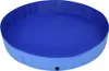 A round, blue, collapsible dog pool is shown from a slightly elevated angle against a white background. Náhled obrázku produktu