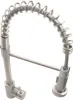 A stainless steel kitchen faucet with a flexible hose and spray head. Podgląd zdjęcia produktu