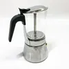 A classic Italian percolator coffee maker made of crystal glass and stainless steel, shown against a white background. Produktbild-Vorschau