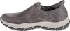 Side view of a gray Skechers slip-on shoe. Anteprima dell’immagine prodotto