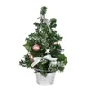 Rosa Weihnachtsbaum 25 cm mit silbernen Schleifen und Produktbild-Vorschau 5