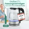 Emerio Glas Wasserkocher mit max. 1.7 Liter | SIEGER PREIS Produktbild-Vorschau 5