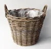 Korb Rattan Antique Grau D30H23 cm Van der Leeden Produktbild-Vorschau 1