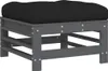 vidaXL Gartenhocker mit Kissen 2 Stk. Grau Massivholz Produktbild-Vorschau 3
