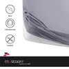 Müskaan Jersey Spannbettlaken 90x200cm - 100x200cm grau bis Produktbild-Vorschau 3