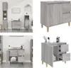 vidaXL Badschrank Grau Sonoma 65x33x60 cm Holzwerkstoff - Produktbild-Vorschau 1