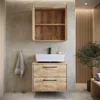 Waschbeckenunterschrank Set Florence 60 x 35 cm – Kastanie Produktbild-Vorschau 4