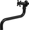 A black metal faucet with a curved pipe extending from it, set against a white background. Podgląd zdjęcia produktu
