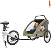 Remorque vélo 2en1 - pour 2 enfants - vert Voir les images du produit 8