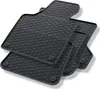 A set of black rubber car floor mats stacked on top of each other. Produktbild-Vorschau