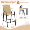 COSTWAY Barhocker Outdoor 2er Set, Barstühle mit Armlehnen, Produktbild-Vorschau 7