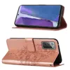 Galaxy Note 20 4G Hülle, Schmetterling Prägung Flip Leder Produktbild-Vorschau 2