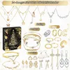 Schmuck-Adventskalender 2026, 24 Teile, Schwarz-Gold Voir les images du produit