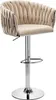 Cofton Barhocker chrom beige Samt drehbar 360° Produktbild-Vorschau 6