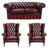 Klassiche Chesterfield Wohnzimmer Möbel Leder Textil Produktbild-Vorschau 2