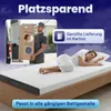 A man delivering a mattress in a box, and a woman sleeping on a mattress. Náhled obrázku produktu
