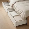 Holzbett 90x200 mit 2 Bettkästen Bett Eiche Braun Weiß Holz Náhled obrázku produktu 8