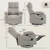 Sillón reclinable eléctrico HOMCOM con función giratoria, Vista previa de la imagen del producto 3