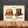 Damen und Herren WC Toiletten Schild im Vintage-Style Produktbild-Vorschau 4