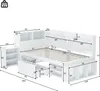 Merax Kinderbett 90x190cm mit Schubladen und Bücherregal, Produktbild-Vorschau 7
