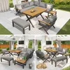 Set di mobili da giardino Merax con design a X e struttura Anteprima dell’immagine prodotto 5