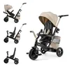 A collage of images showing a Kinderkraft EASYTWIST Dreirad (tricycle) in different configurations. Produktbild-Vorschau