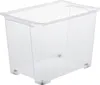 Rotho Aufbewahrungsbox Evo Easy mit Rollen 65 L transparent Produktbild-Vorschau 1